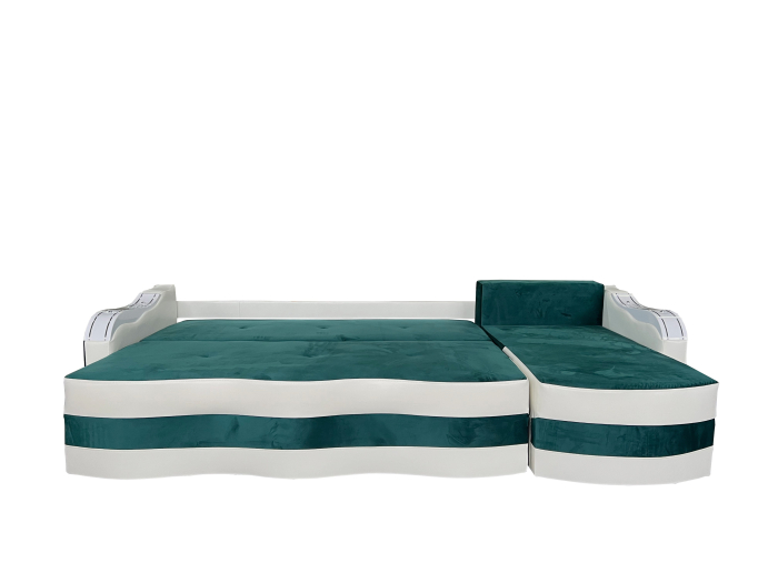 Coltar Extensibil Simona, 300X145X70 Cm, Negru, Alb [3]