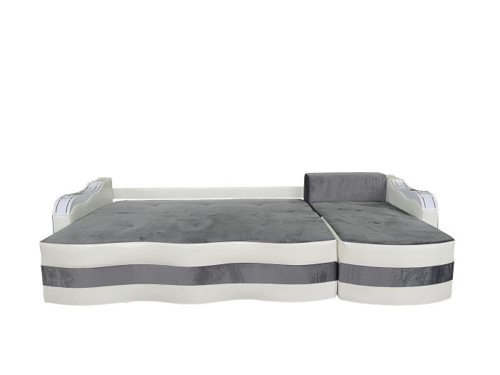 Coltar Extensibil Simona, 300X145X70 Cm, Velvet Maro, Wenge [3]