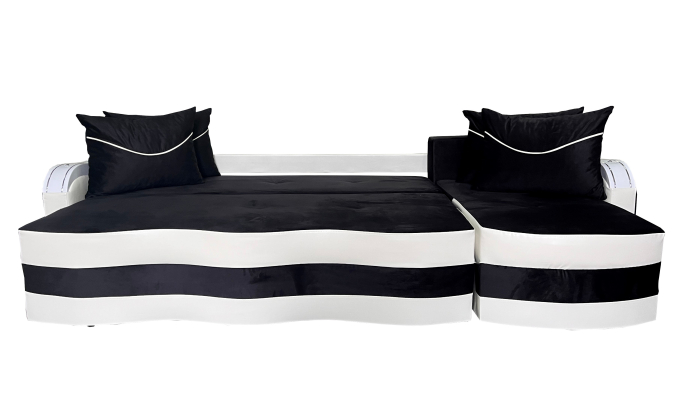 Coltar Extensibil Simona, 300X145X70 Cm, Gri, Alb [2]