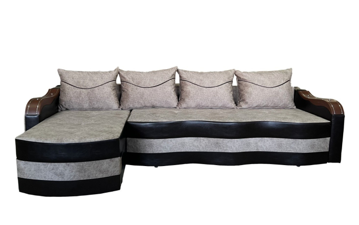 Coltar Extensibil Simona, 300X145X70 Cm, Negru, Alb [1]