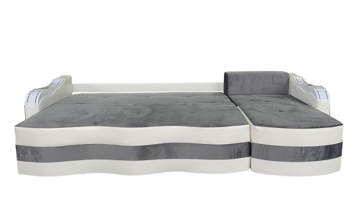 Coltar Extensibil Simona, 300X145X70 Cm, Gri, Alb [3]