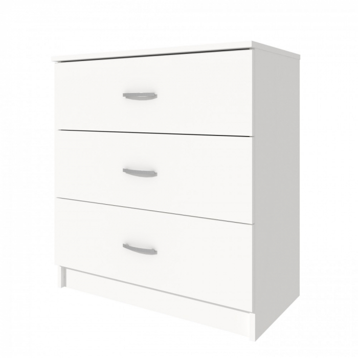 Comoda 3 sertare ro,72x40x79 cm, Alb [4]