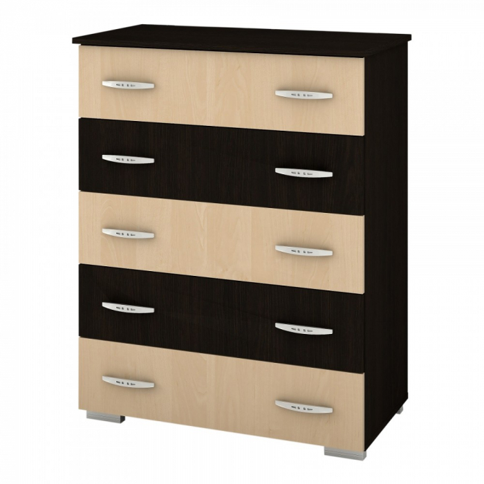 Comoda Alin 5 sertare wenge+mesteacan [2]