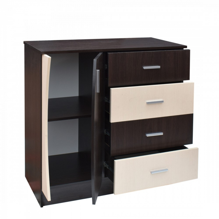 Comoda KF5 RO, 101x44x90cm, wenge/mesteacan [2]