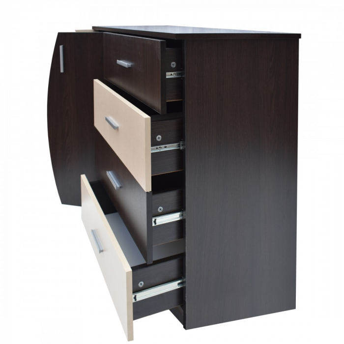 Comoda KF5 RO, 101x44x90cm, wenge/mesteacan [3]