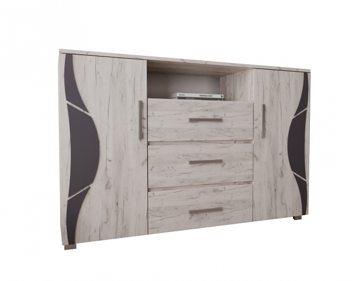 Comoda Laguna RO, 135x40x84 cm, Stejar K001 [5]