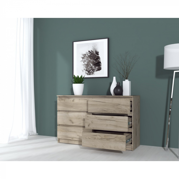 Comoda MP6 6S,130x44x80cm, Stejar K002 [2]