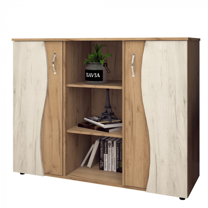 Comoda Tineret, 120x45x95cm, stejar k003/k001 [2]