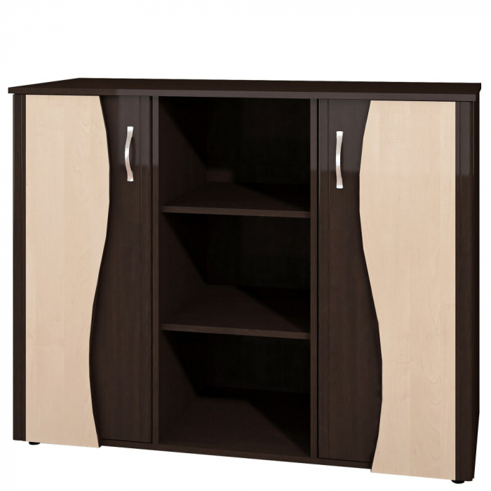 Comoda Tineret, 120x45x95cm, wenge+mesteacan [2]