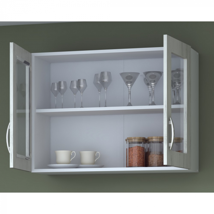 Corp superior cu geam Venus, 80x29x60cm, alb/k001 [3]