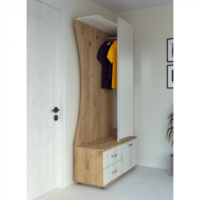 Cuier Tony, 100x40x203cm, stejar k003/k001 [2]