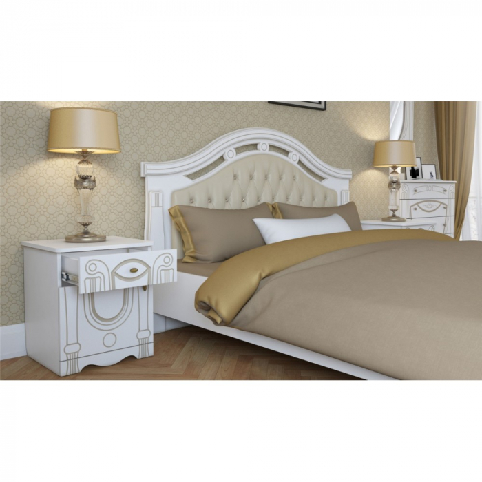 DORMITOR ALEXANDRINA ALB+AURIU TAPITAT [2]