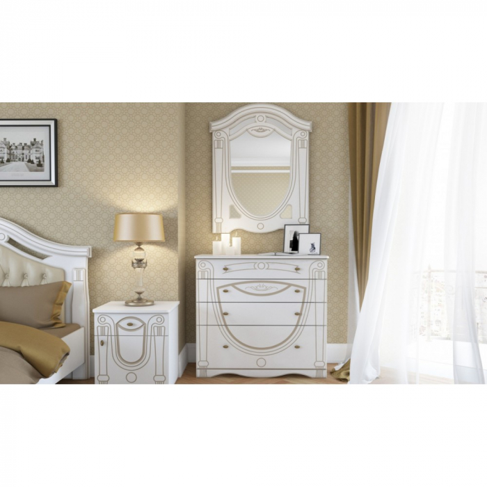 DORMITOR ALEXANDRINA ALB+AURIU TAPITAT [3]