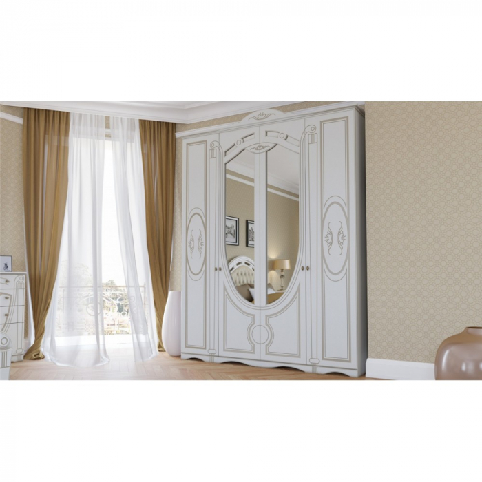 DORMITOR ALEXANDRINA ALB+AURIU TAPITAT [4]