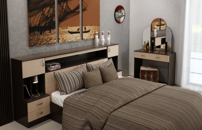DORMITOR BASIA COMBI WENGE+KIRUNA [2]