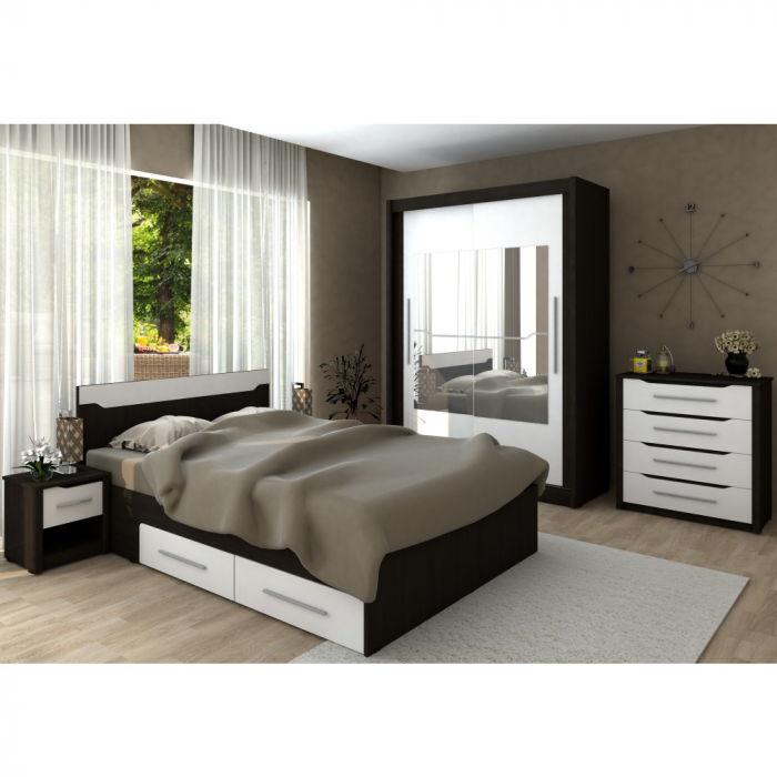 Dormitor Gabriel Wenge + Alb [2]