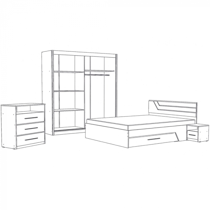 DORMITOR KLASS HAVANA+ALB [2]