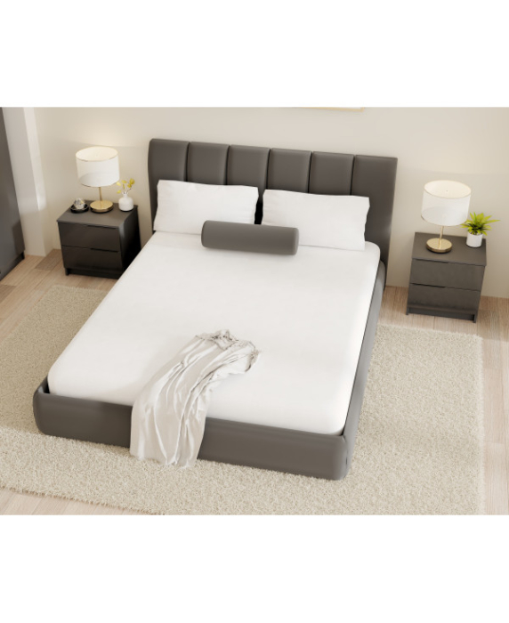 Dormitor Prestige 4U cu pat tapitat - acril antracit [3]