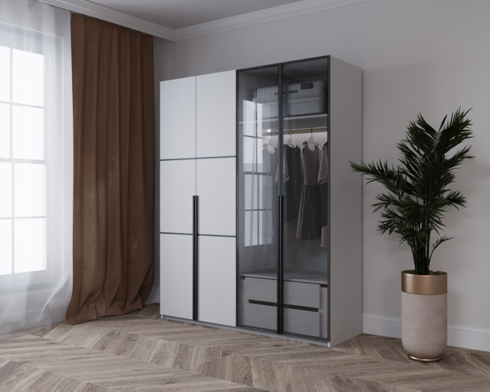 DRESSING TEMPO GRI  LED 180x60x200cm [2]