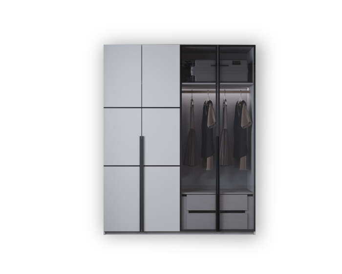 DRESSING TEMPO GRI  LED 180x60x200cm [6]