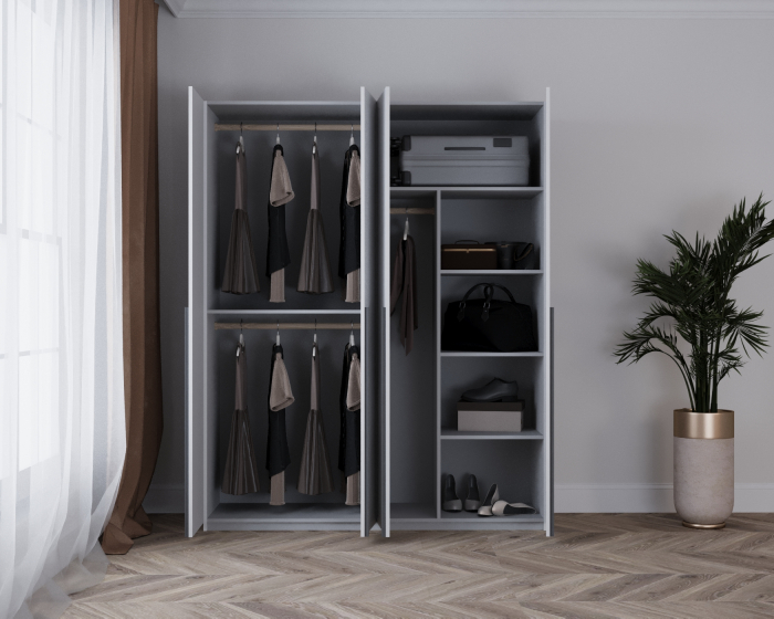 DRESSING WINSTON ALB 160x60x200cm,  LED, PAL 18mm [4]