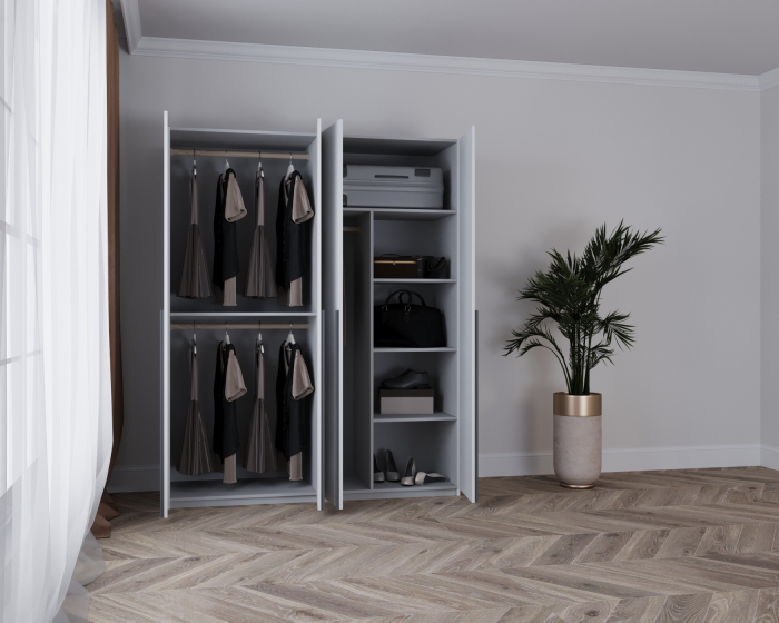 DRESSING WINSTON ALB 160x60x200cm,  LED, PAL 18mm [5]