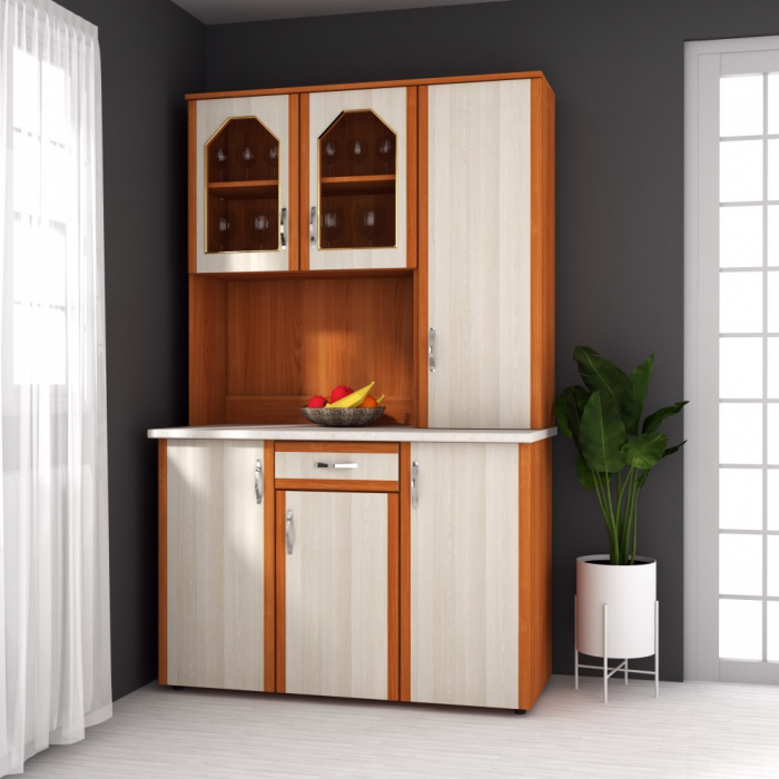Dulap 120 pal, 121x33/60x197cm cires+mesteacan [1]