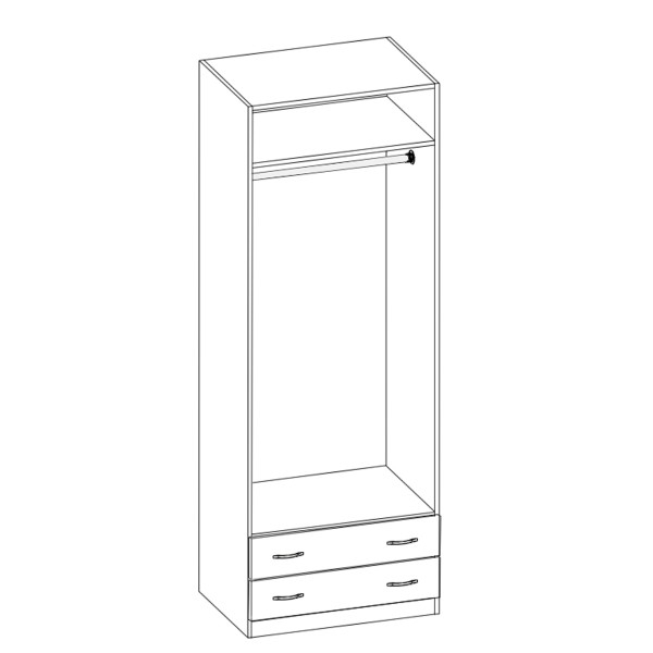 Dulap-4 ( 2U+2S ) RO, 74x54x212cm cires [3]