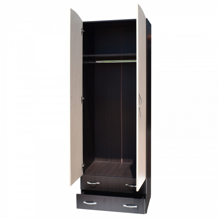 Dulap-4 ( 2U+2S ) ro, 74x54x212cm wenge+mesteacan [2]