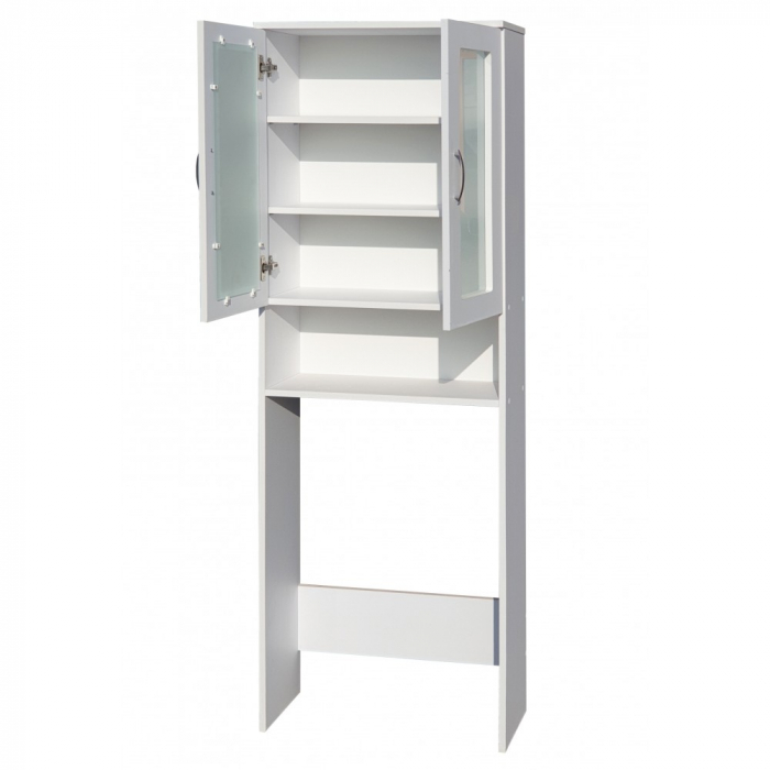 Dulap baie 2u, 60x22x190cm, Alb [5]