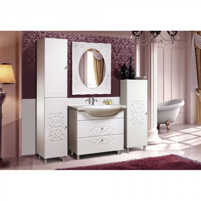 Dulap baie Sens, 40x194x35cm, Alb [2]