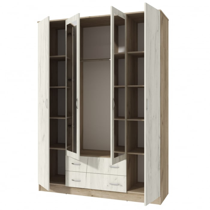 Dulap Garmonia 4U, 160x50x200 cm, stejar k001+k002 [4]