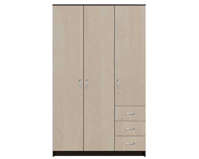 Dulap Ionut,120x50x200 cm, wenge/mesteacan [6]