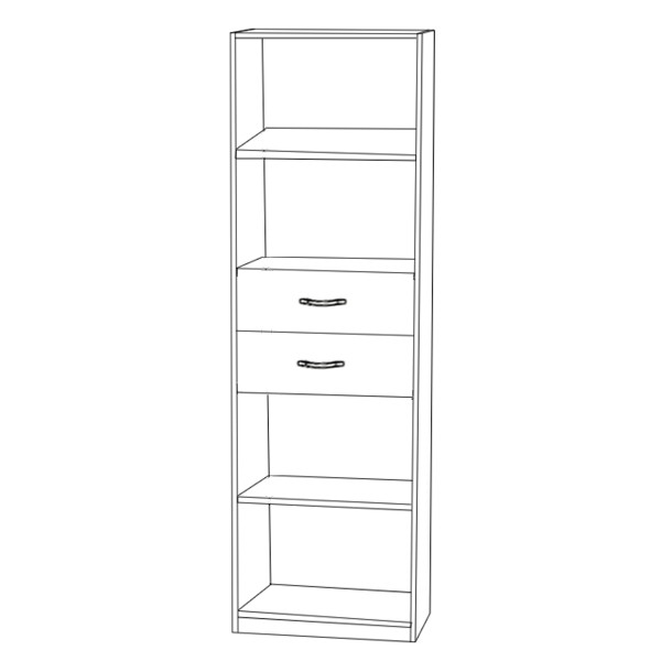 Dulap KSC-11 RO, 60x37x196 cm, alb [5]