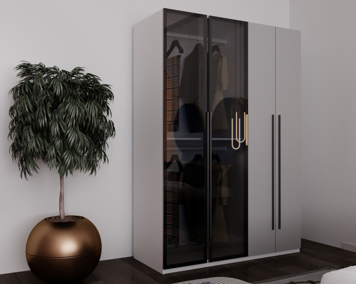 DULAP MONTREAL MDF CULOARE GRI 140x200x55 [1]
