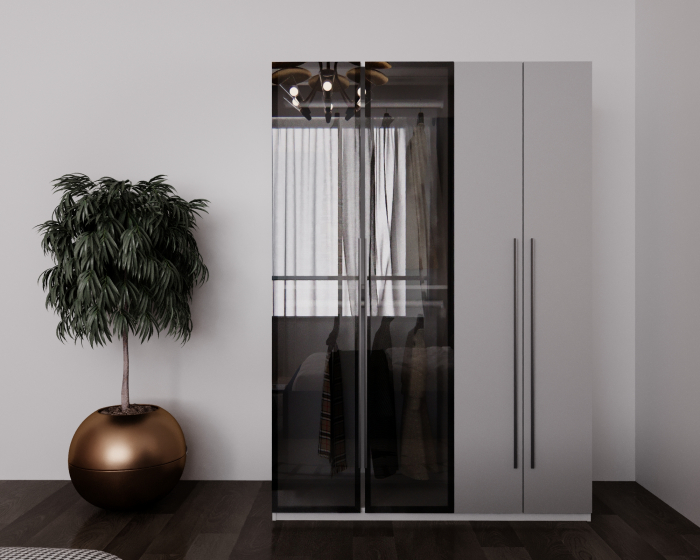DULAP MONTREAL MDF CULOARE GRI 140x200x55 [2]