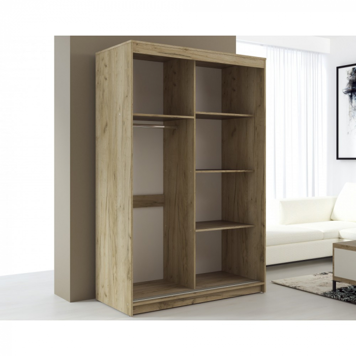 Dulap UC MP1, 150x60x200cm, Stejar K002/Alb [2]