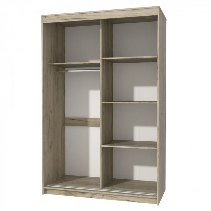 Dulap UC MP1, 150x60x200cm, Stejar K002/Alb [6]