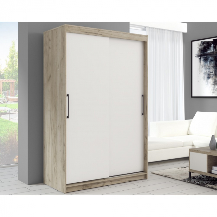 Dulap UC MP1, 150x60x200cm, Stejar K002/Alb [1]