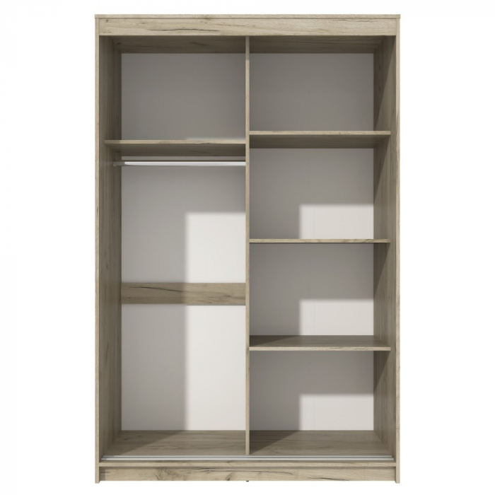 Dulap UC MP1, 150x60x200cm, Stejar K002/Alb [5]