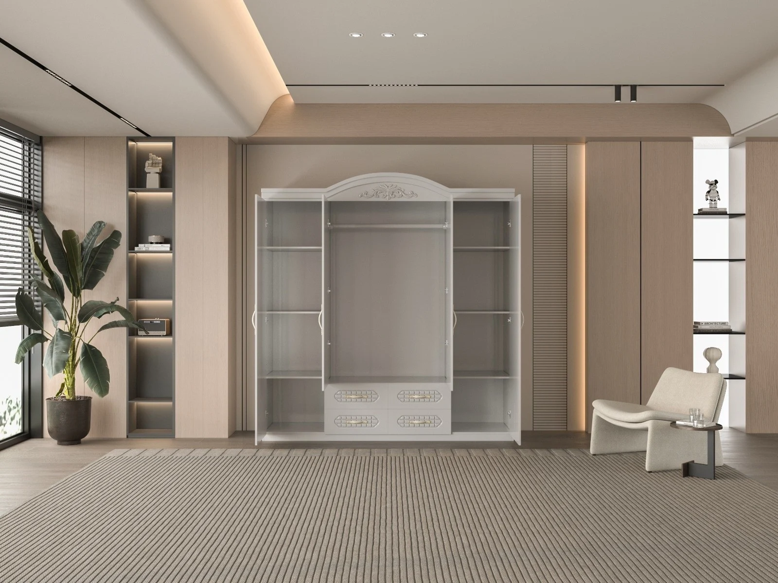 Dulap ZQE-049MDF - 4U/4S, 200x50x200cm [3]