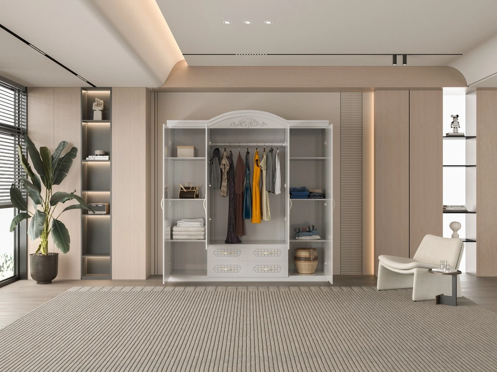 Dulap ZQE-049MDF - 4U/4S, 200x50x200cm [2]