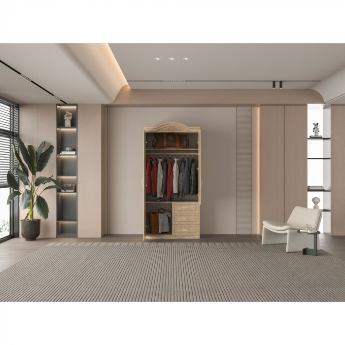 Dulap ZQW-009MDF - 2U/3S, 100x50x200cm [2]