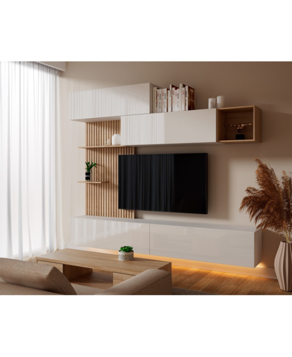 LIVING EVORA ACRIL ALB, 240x34x218cm [2]