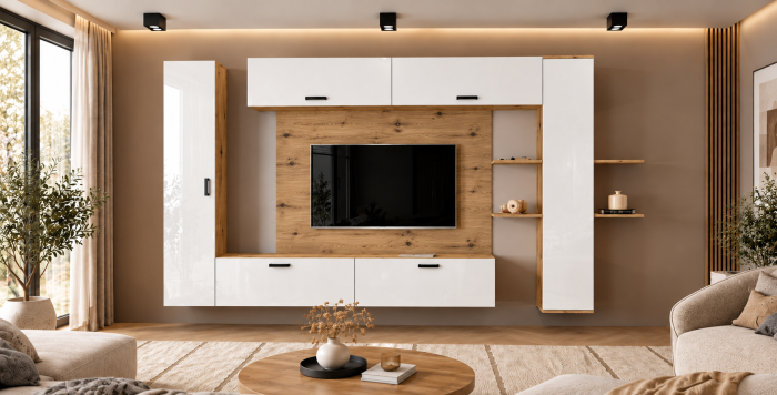 Living MP1 Artisan + Acril negru, alb, cappuccino, antracit ARTISAN+ALB [4]