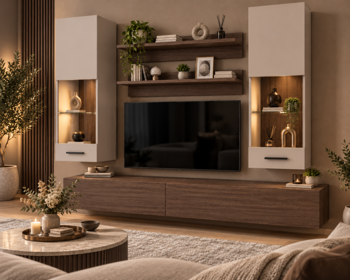 Living MP5 Stejar K696 Umber Primavera + Kasmir, Smoke Green, Antracit Stejar K696 Umber Primavera+Kasmir [3]