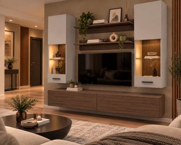 Living MP5 Stejar K696 Umber Primavera + Kasmir, Smoke Green, Antracit Stejar K696 Umber Primavera+Kasmir [4]