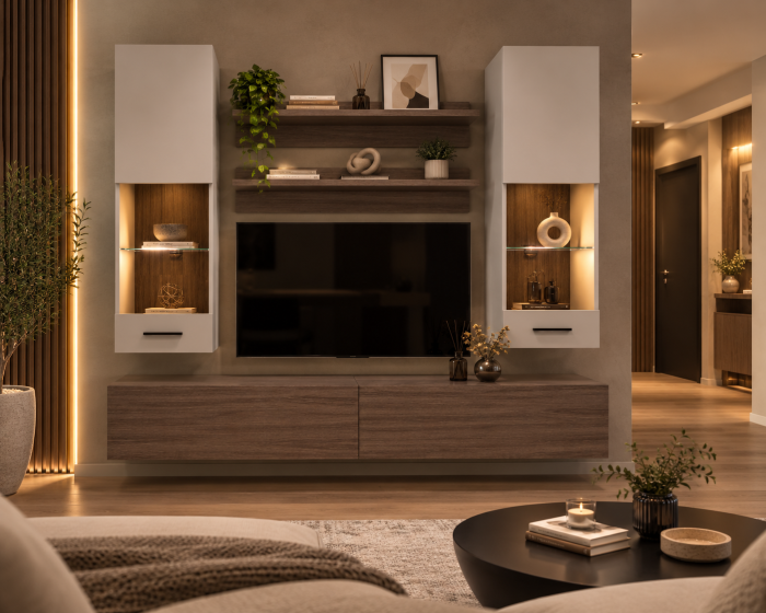 Living MP5 Stejar K696 Umber Primavera + Kasmir, Smoke Green, Antracit Stejar K696 Umber Primavera+Kasmir [6]