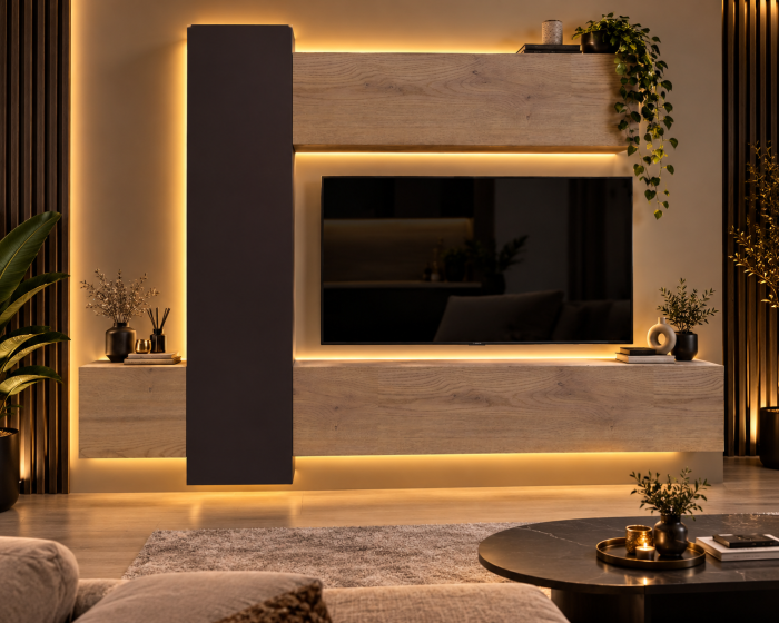 Living MP6 Stejar K2737 Cotta Cremona + Kasmir, Black Truffle, K519 Mouse Grey Stejar K2737 Cotta Cremona + Black Truffle [6]