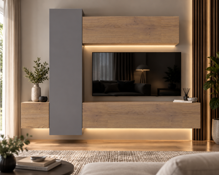 Living MP6 Stejar K2737 Cotta Cremona + Kasmir, Black Truffle, K519 Mouse Grey Stejar K2737 Cotta Cremona + K519 Mouse Grey [4]